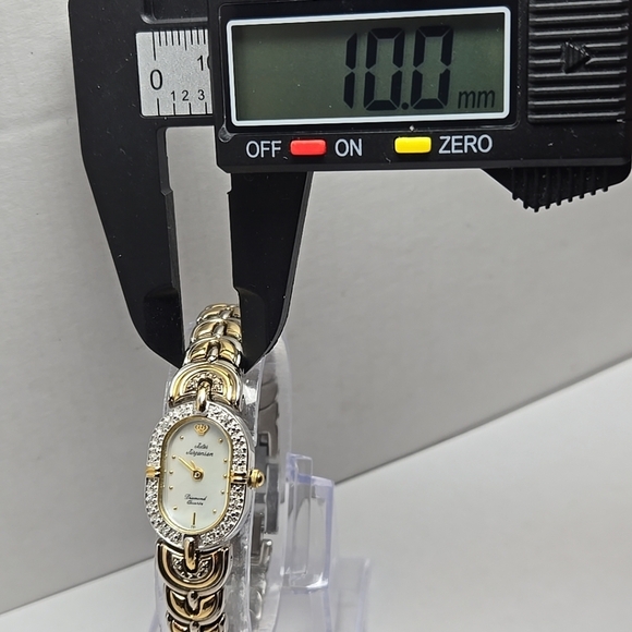 Womens Jules Jurgensen Diamond Watch Gold Silver Two Toned Bracelet New Battery - Picture 5 of 10